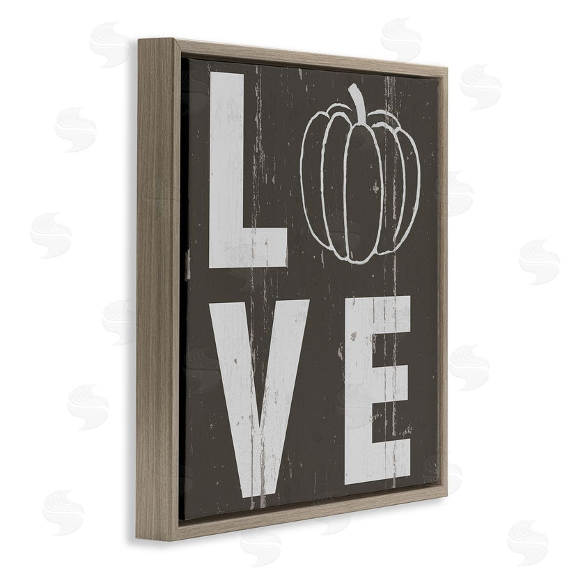 Jessica Mundo | Bold Love Text Distressed Pumpkin