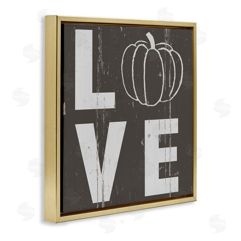 Jessica Mundo | Bold Love Text Distressed Pumpkin