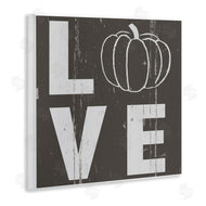 Jessica Mundo | Bold Love Text Distressed Pumpkin