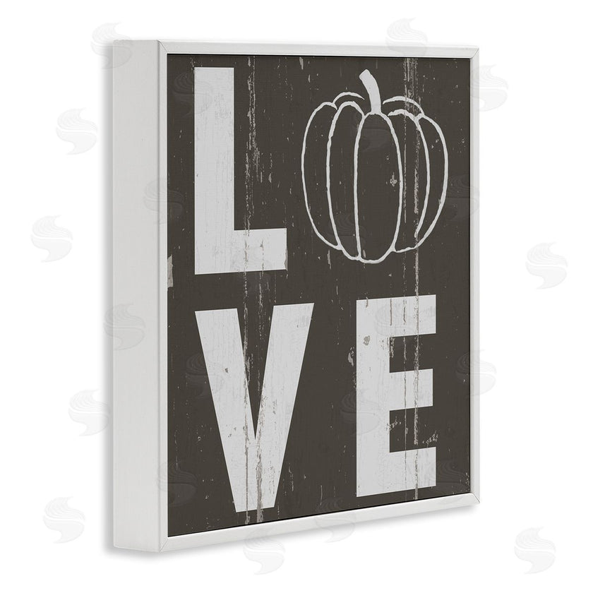 Jessica Mundo | Bold Love Text Distressed Pumpkin