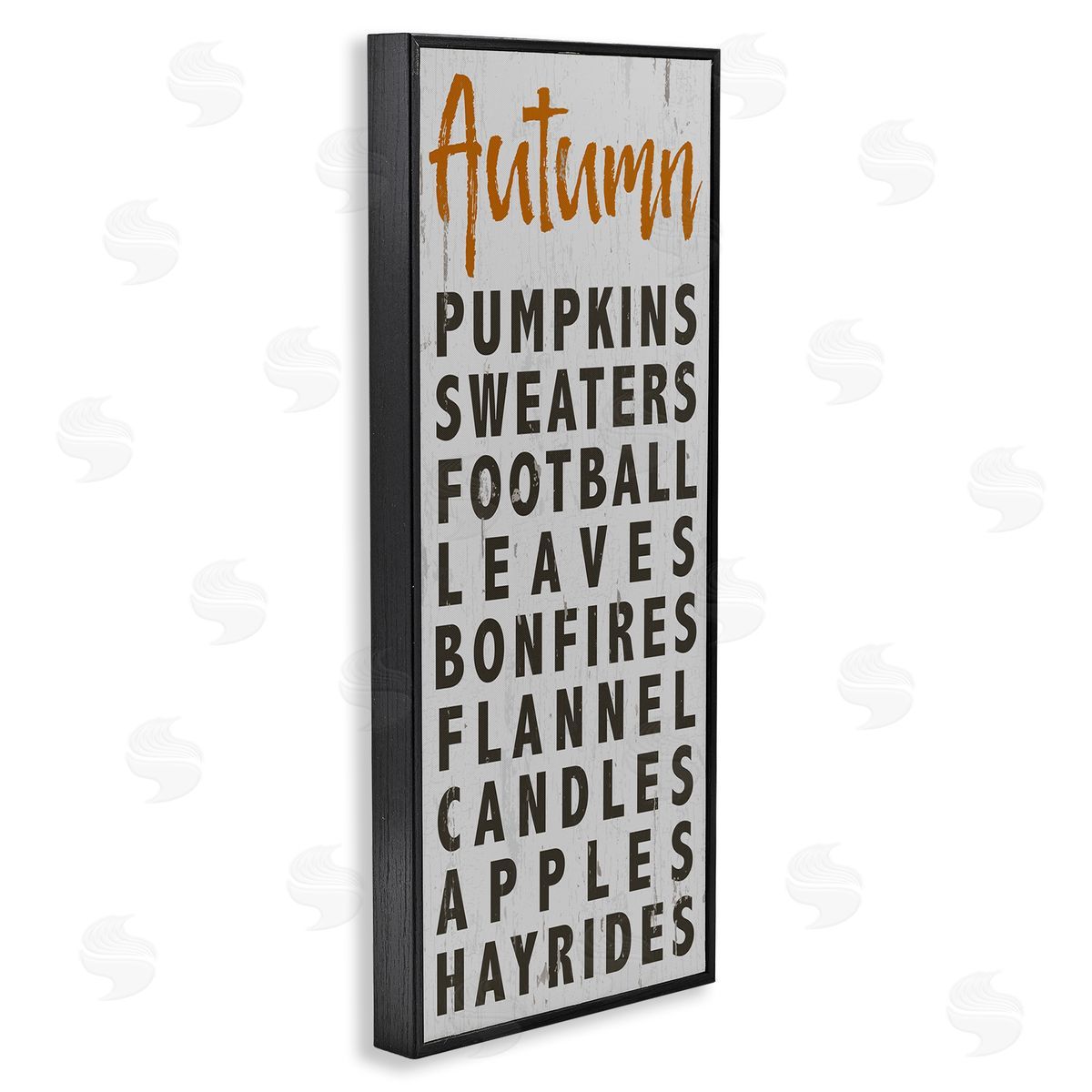 Jessica Mundo Autumn Favorites Charming Distressed Design Black Framed Giclee Wall Art