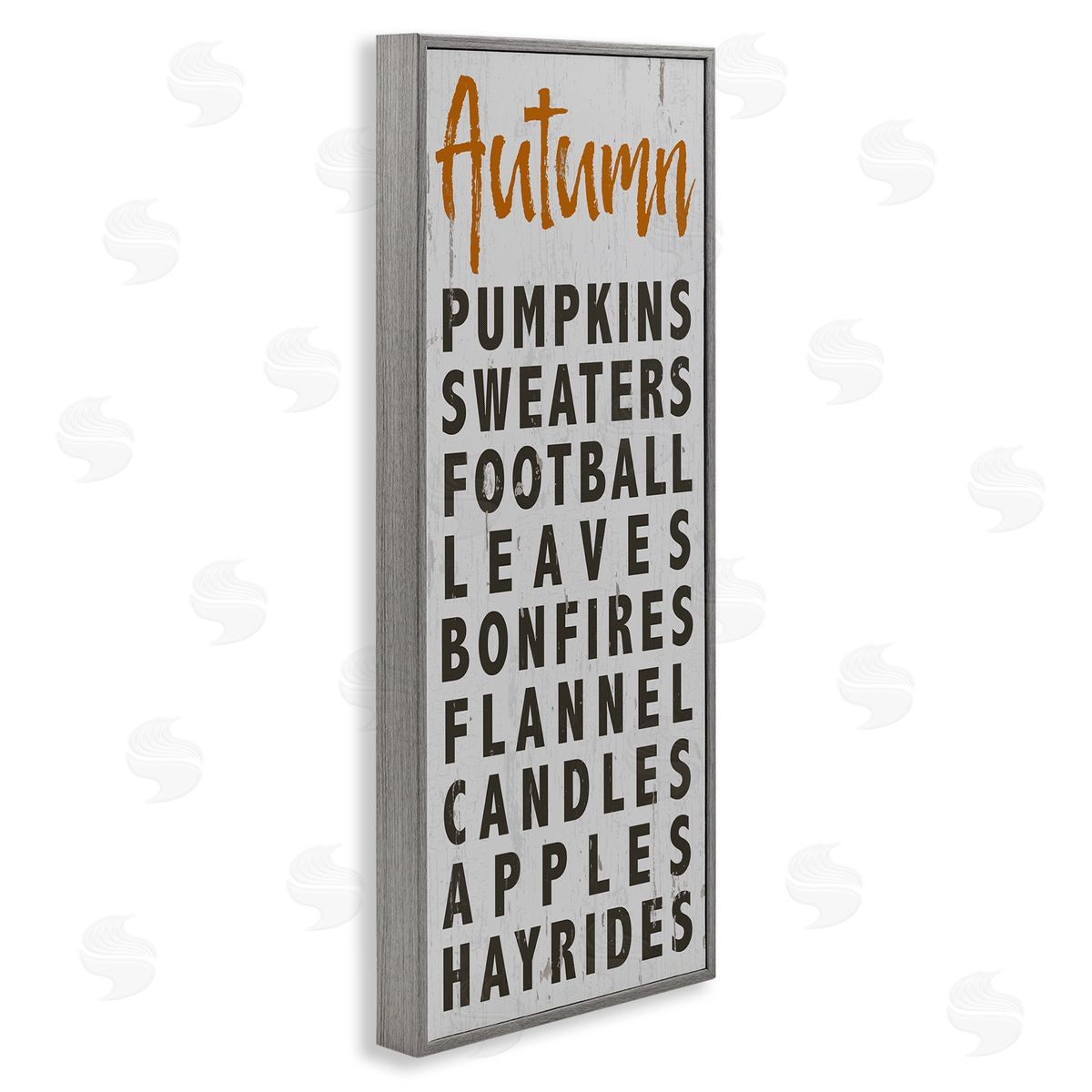 Jessica Mundo Autumn Favorites Charming Distressed Design Gray Framed Giclee Wall Art