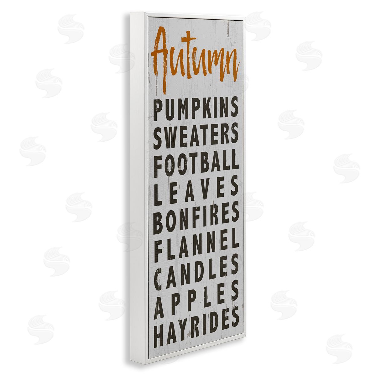 Jessica Mundo Autumn Favorites Charming Distressed Design White Framed Giclee Wall Art