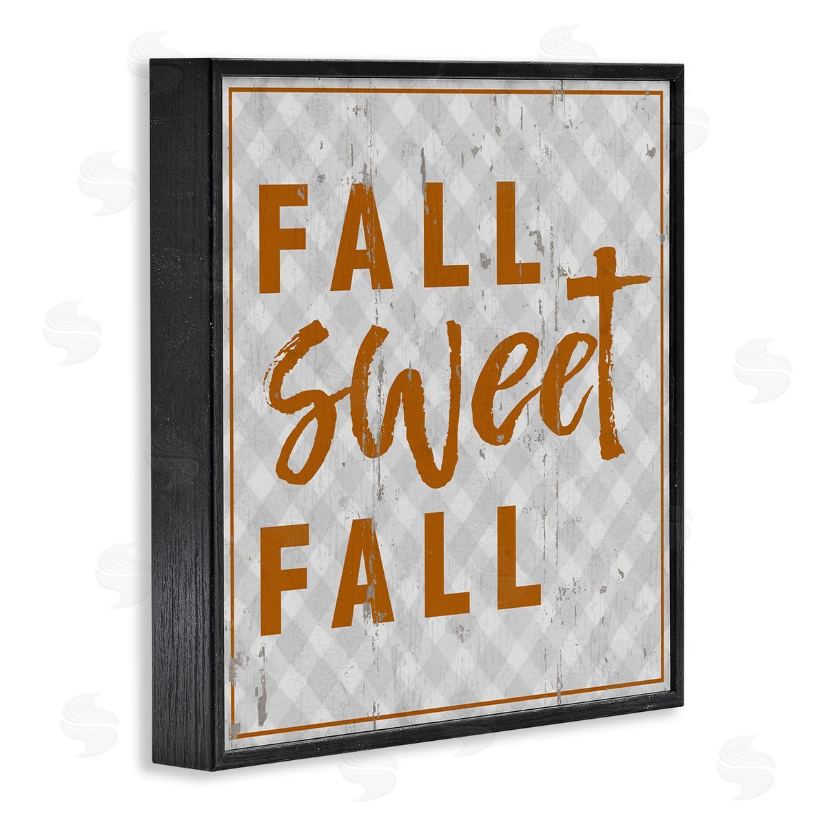 Jessica Mundo Fall Sweet Fall Distressed Orange Text Black Framed Giclee Wall Art