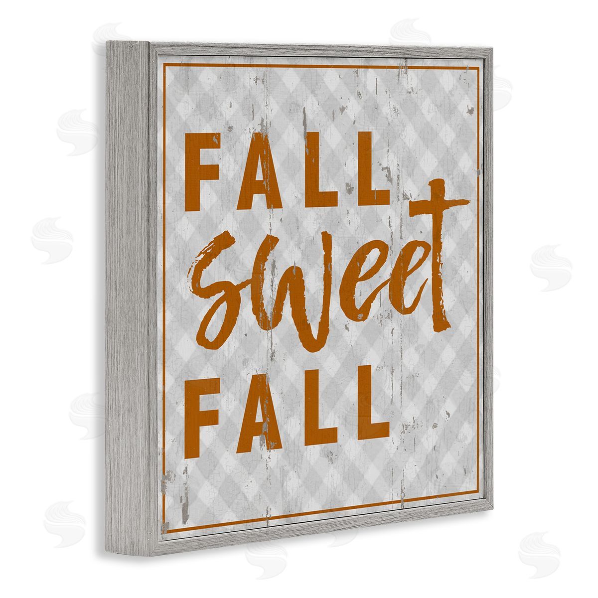 Jessica Mundo Fall Sweet Fall Distressed Orange Text Gray Framed Giclee Wall Art