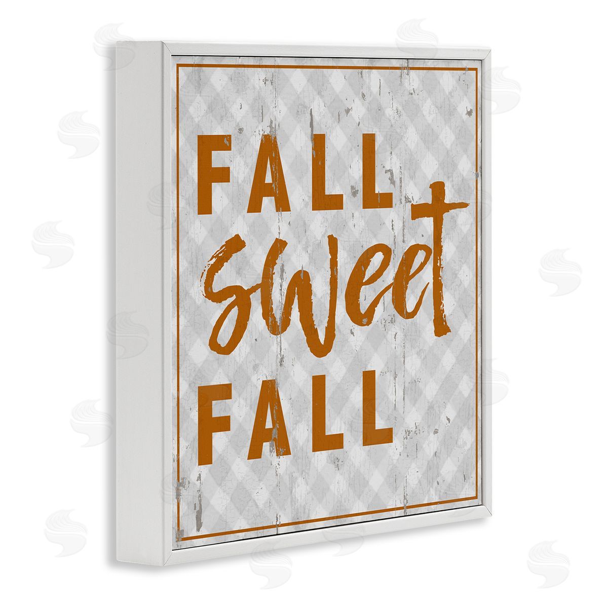 Jessica Mundo Fall Sweet Fall Distressed Orange Text White Framed Giclee Wall Art