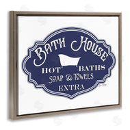 Jill Meyer | Vintage Bath House Sign Blue