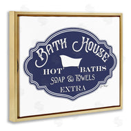 Jill Meyer | Vintage Bath House Sign Blue