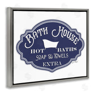 Jill Meyer | Vintage Bath House Sign Blue
