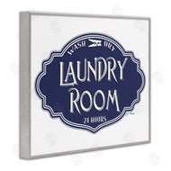 Jill Meyer | Vintage Laundry Room Sign Blue