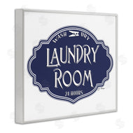 Jill Meyer | Vintage Laundry Room Sign Blue