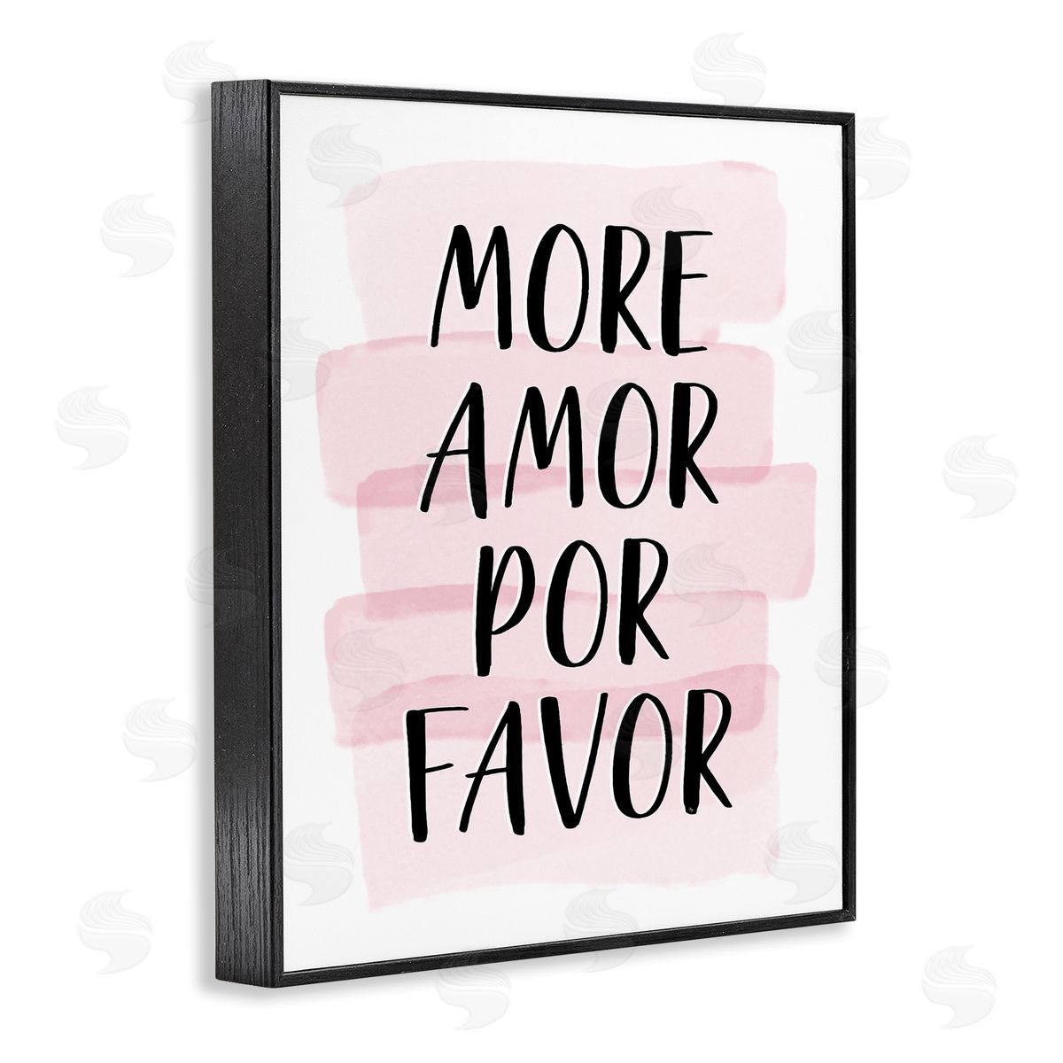 Martina Pavlova More Amor Por Favor Pink Black Framed Giclee Wall Art