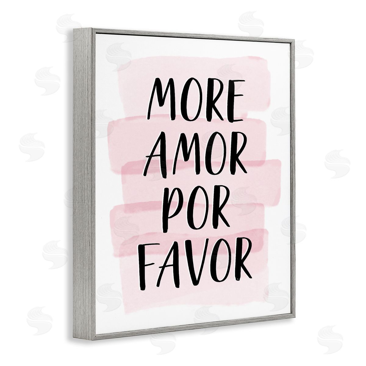 Martina Pavlova More Amor Por Favor Pink Gray Framed Giclee Wall Art