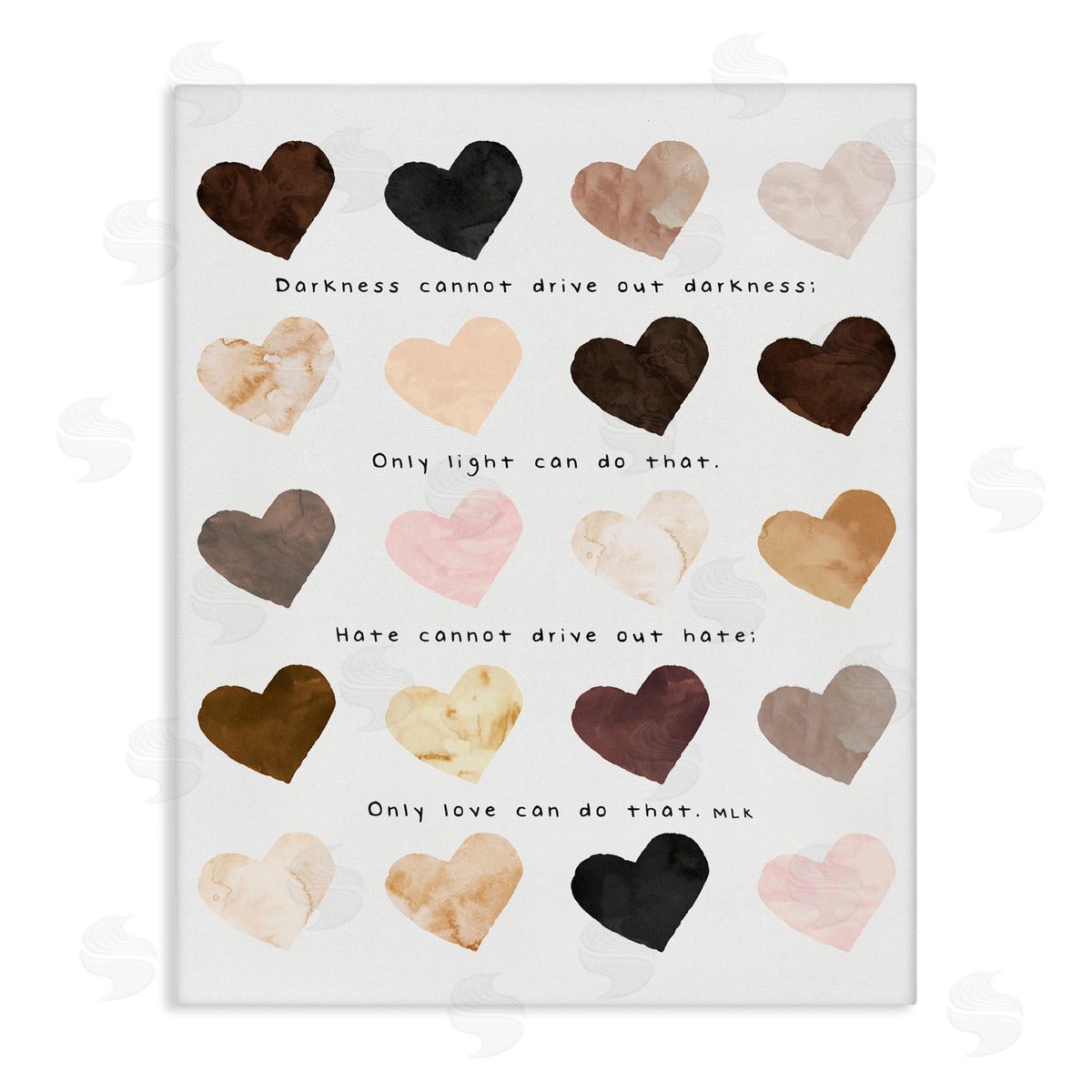 Erica Billups Only Love Can MLK Heart Pattern Canvas Wall Art
