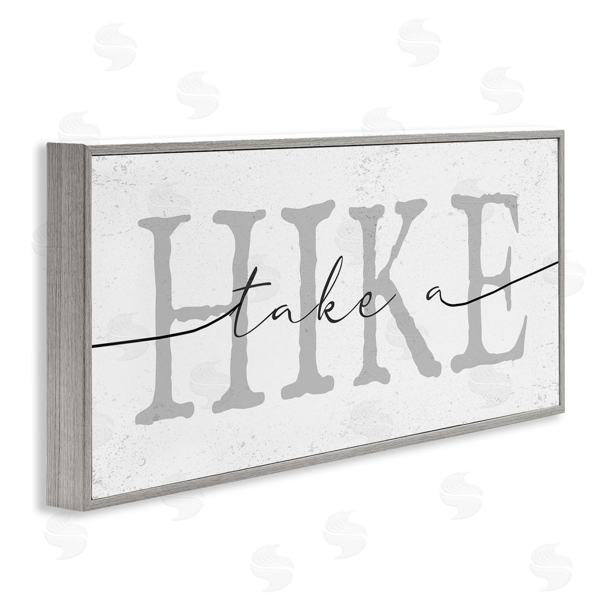 Stupell Studio Take A Hike Minimal Grey Gray Framed Giclee Wall Art