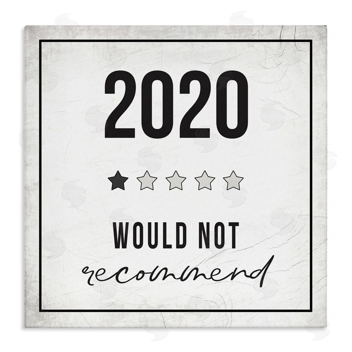 Stupell Studio 2020 Start Rating Humor Canvas Wall Art