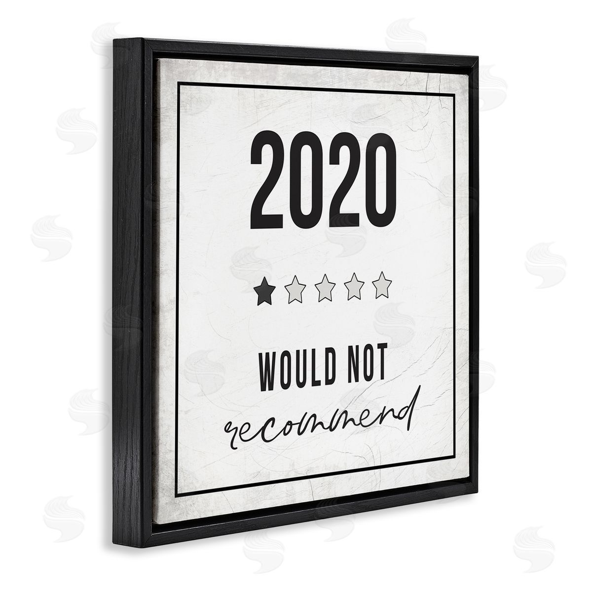 Stupell Studio 2020 Start Rating Humor Black Floater Frame Canvas Art