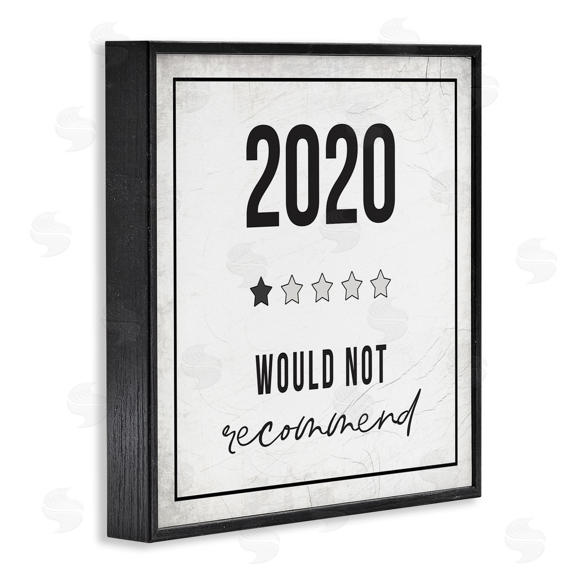 Stupell Studio 2020 Start Rating Humor Black Framed Giclee Wall Art