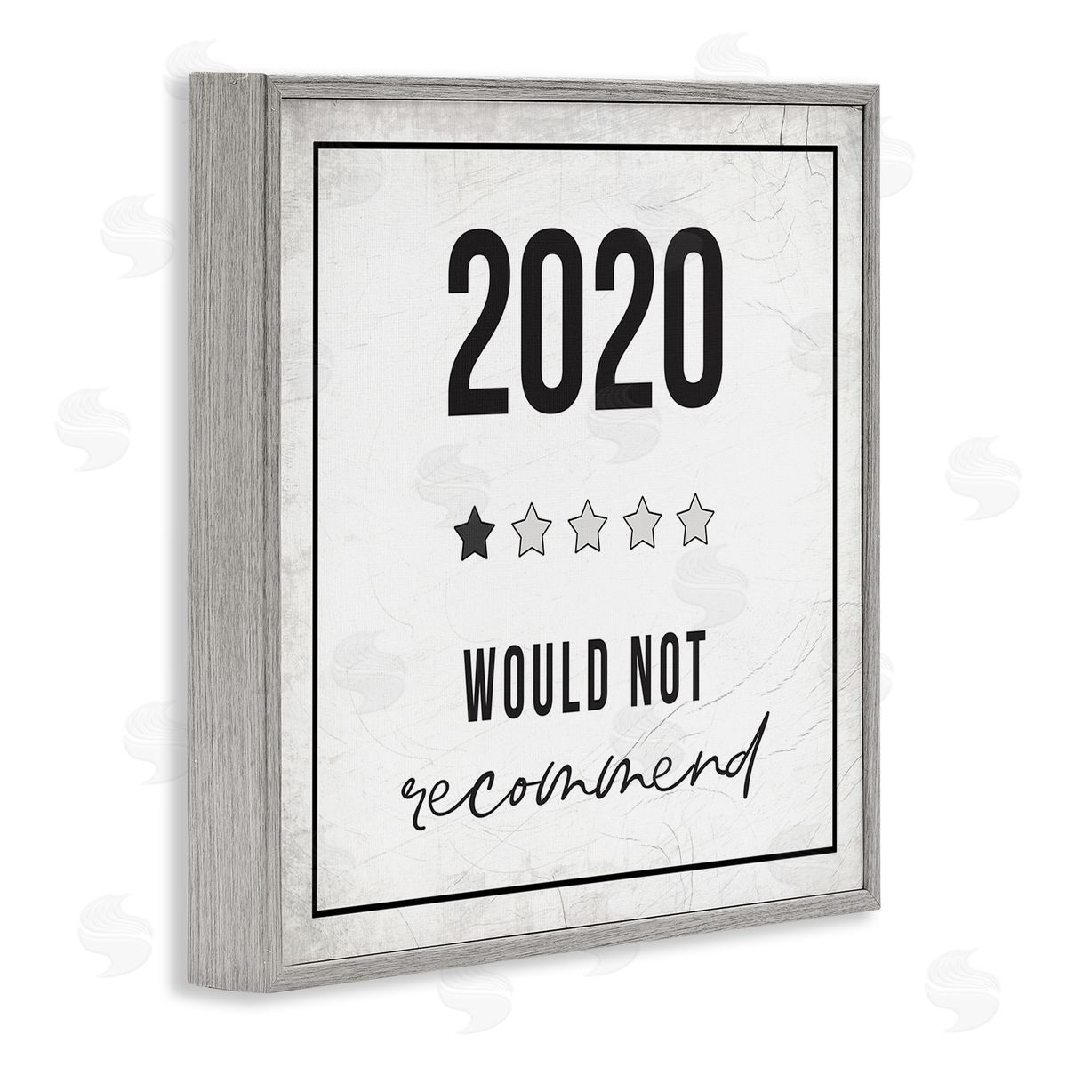 Stupell Studio 2020 Start Rating Humor Gray Framed Giclee Wall Art