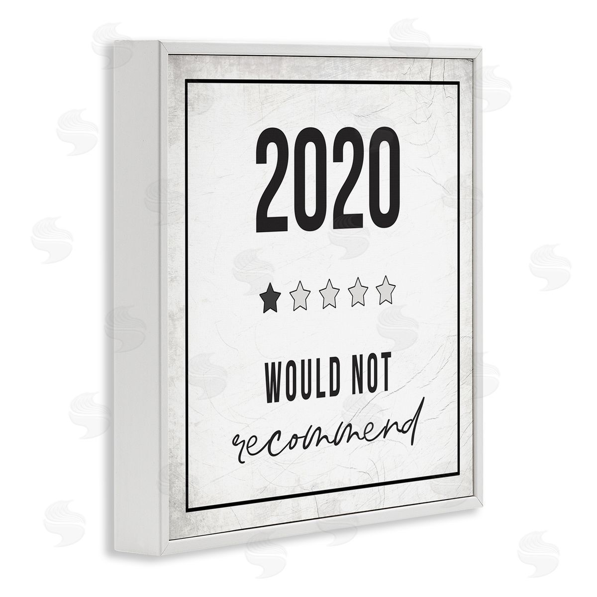 Stupell Studio 2020 Start Rating Humor White Framed Giclee Wall Art