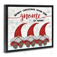 Stupell Studio | Merry Christmas Gnome Home Pun Snowflakes