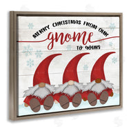 Stupell Studio | Merry Christmas Gnome Home Pun Snowflakes
