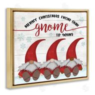 Stupell Studio | Merry Christmas Gnome Home Pun Snowflakes