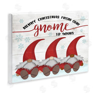 Stupell Studio | Merry Christmas Gnome Home Pun Snowflakes