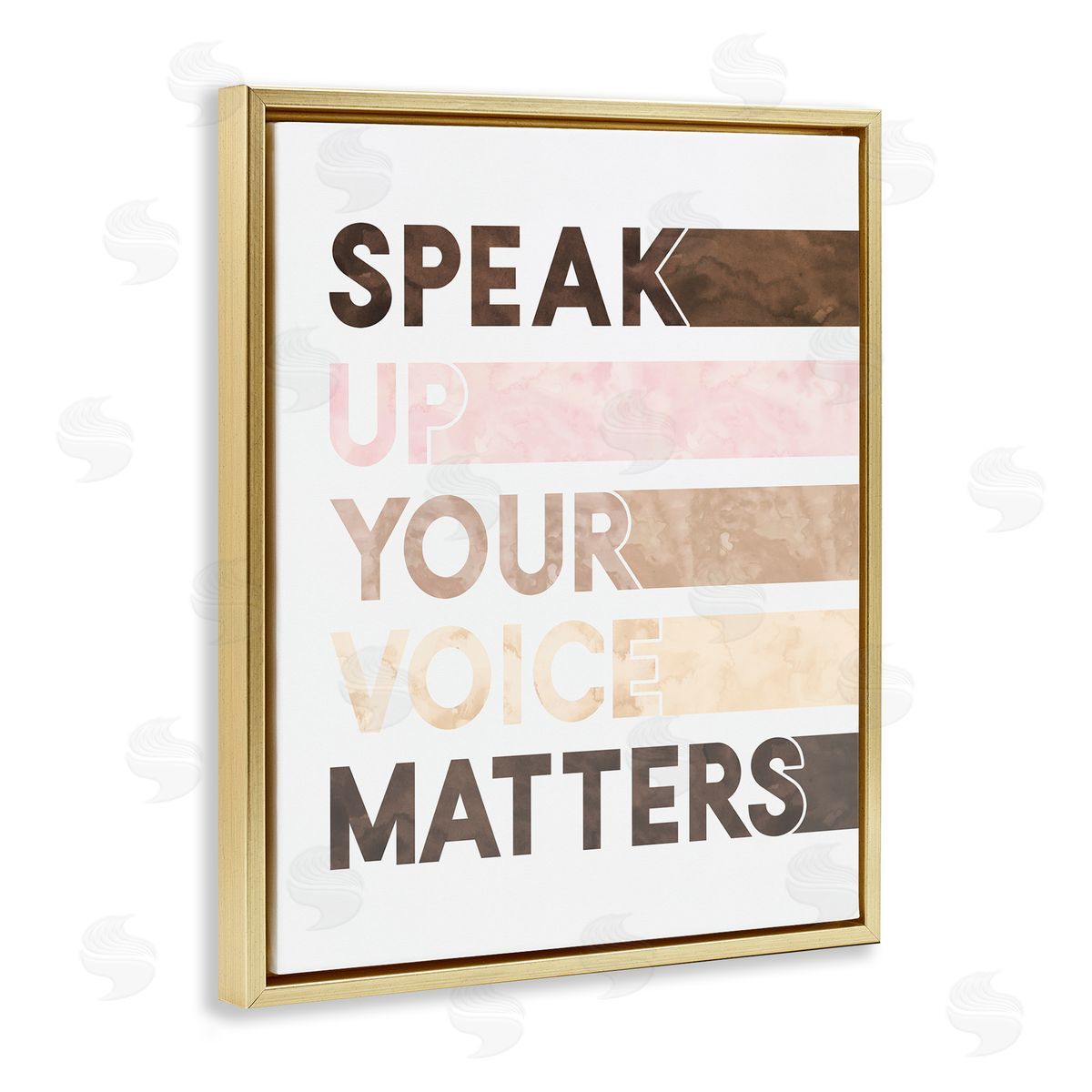 Erica Billups Your Voice Matters Equality Inspirational Gold Floater Frame Canvas Art