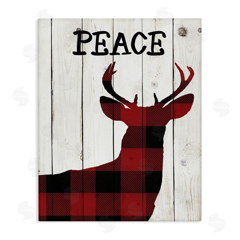 Andi Metz | Checker Plaid Reindeer Rustic Peace