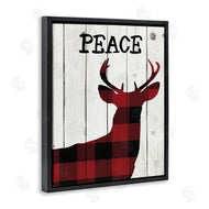 Andi Metz | Checker Plaid Reindeer Rustic Peace