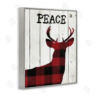 Andi Metz | Checker Plaid Reindeer Rustic Peace