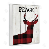 Andi Metz | Checker Plaid Reindeer Rustic Peace