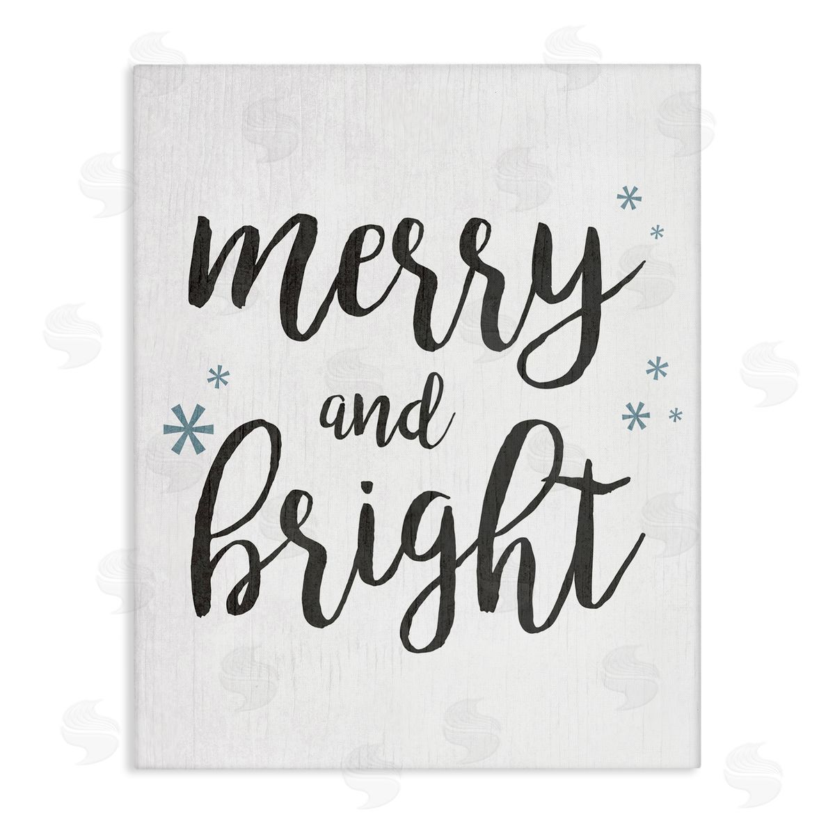 Anna Quach Merry and Bright Winter Snowflakes Canvas Wall Art