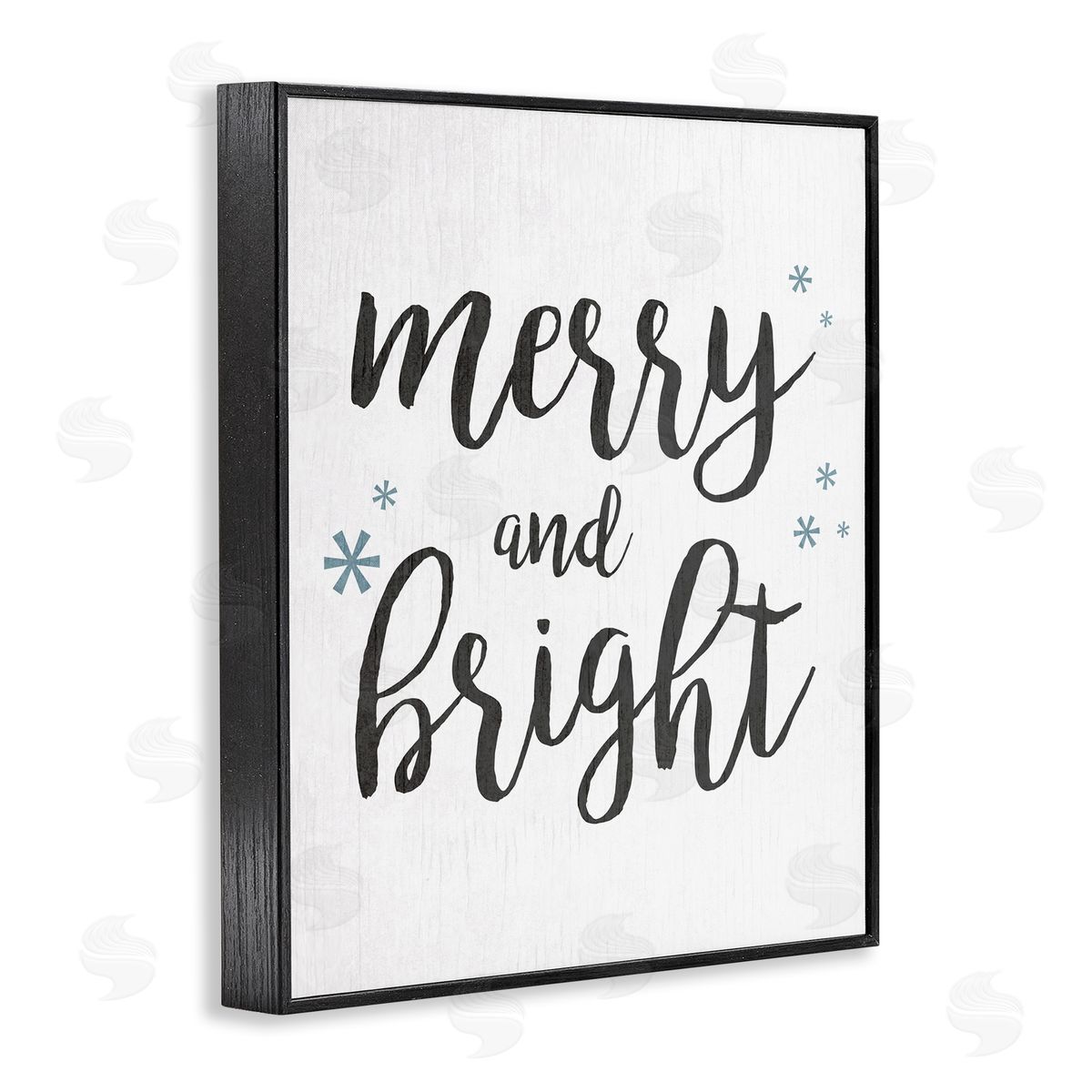 Anna Quach Merry and Bright Winter Snowflakes Black Framed Giclee Wall Art