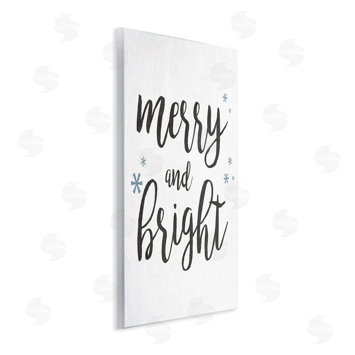 Anna Quach Merry and Bright Winter Snowflakes Wall Plaque Art