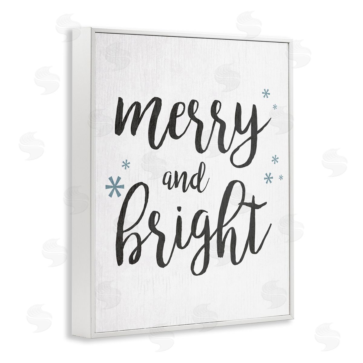 Anna Quach Merry and Bright Winter Snowflakes White Framed Giclee Wall Art