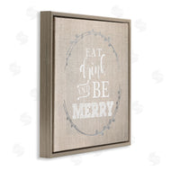 Anna Quach | Eat Drink Be Merry Holiday Phrase