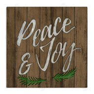 Elizabeth Medley | Peace and Joy Rustic Wooden Pattern