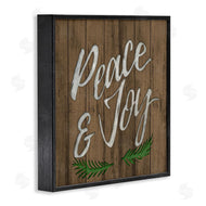 Elizabeth Medley | Peace and Joy Rustic Wooden Pattern