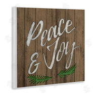 Elizabeth Medley | Peace and Joy Rustic Wooden Pattern