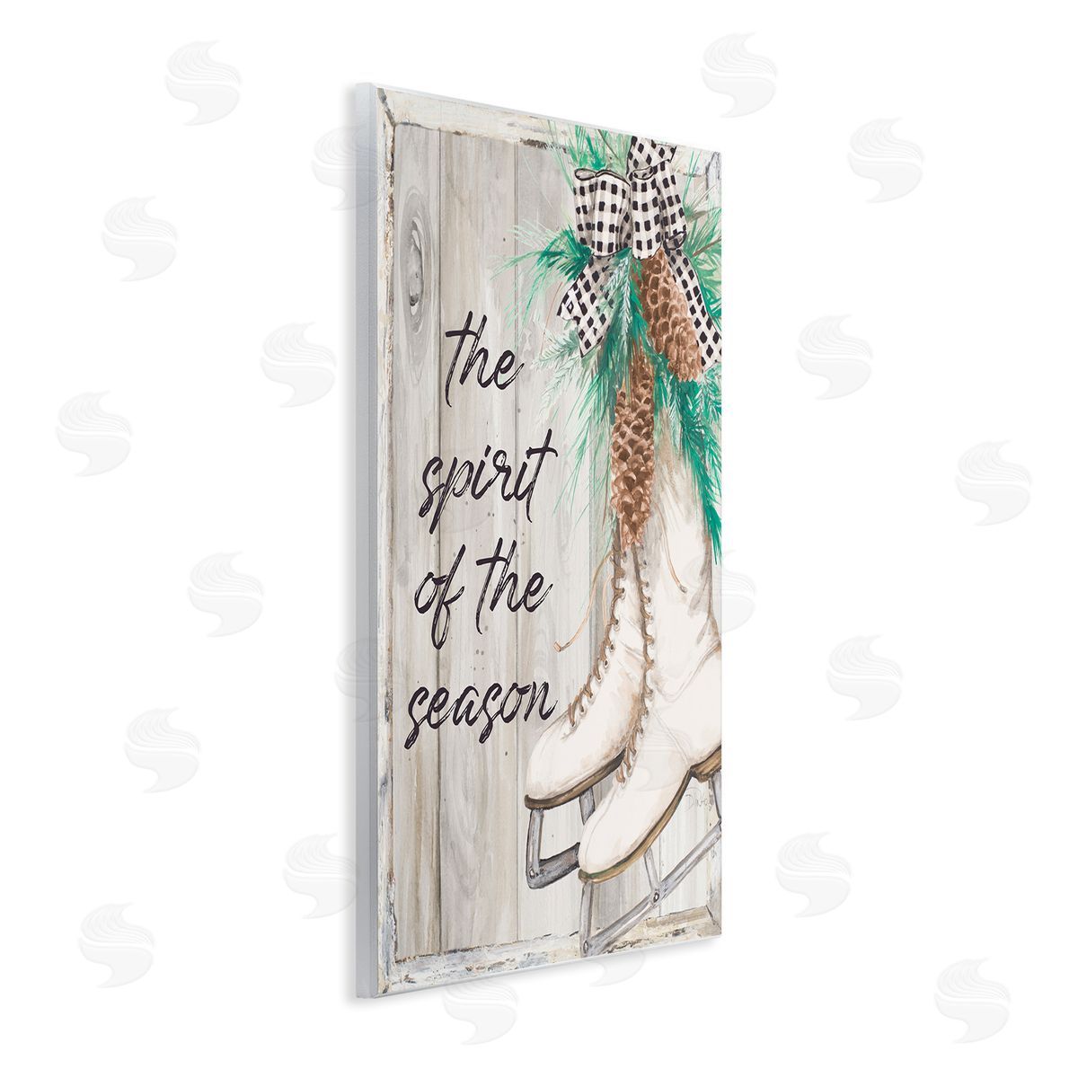 Patricia Pinto Spirit of Season Winter Ice Skates Wall Plaque Art