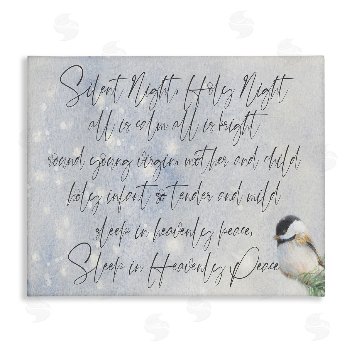 Lanie Loreth Christmas Silent Night Winter Bird Illustration Canvas Wall Art