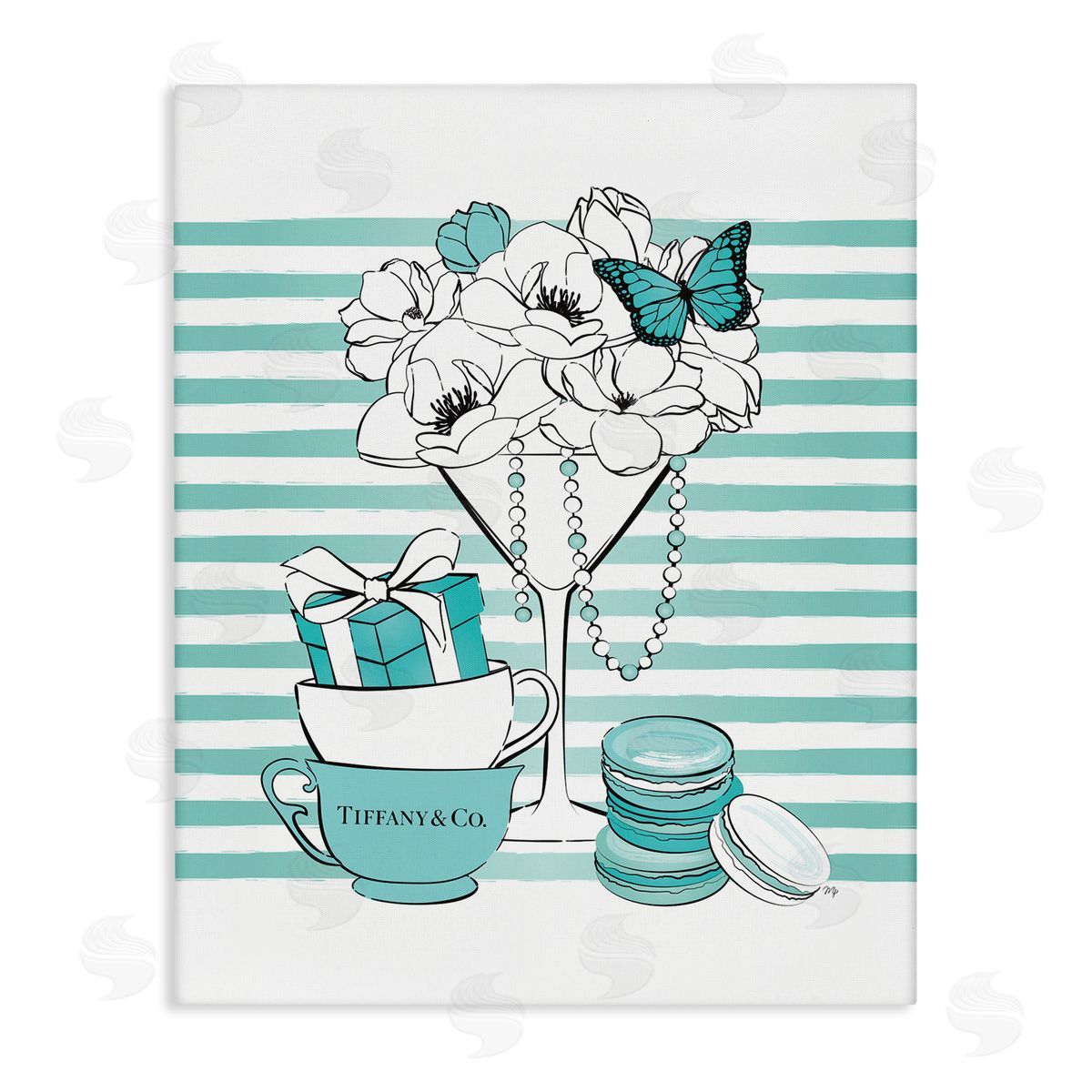 Martina Pavlova Glass of Fashion Illustration Designer Style Canvas Wall Art