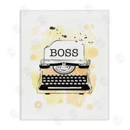 Martina Pavlova | Yellow Typewriter Boss Abstract Splash