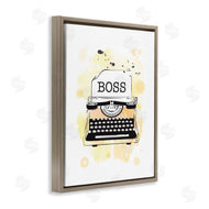 Martina Pavlova | Yellow Typewriter Boss Abstract Splash