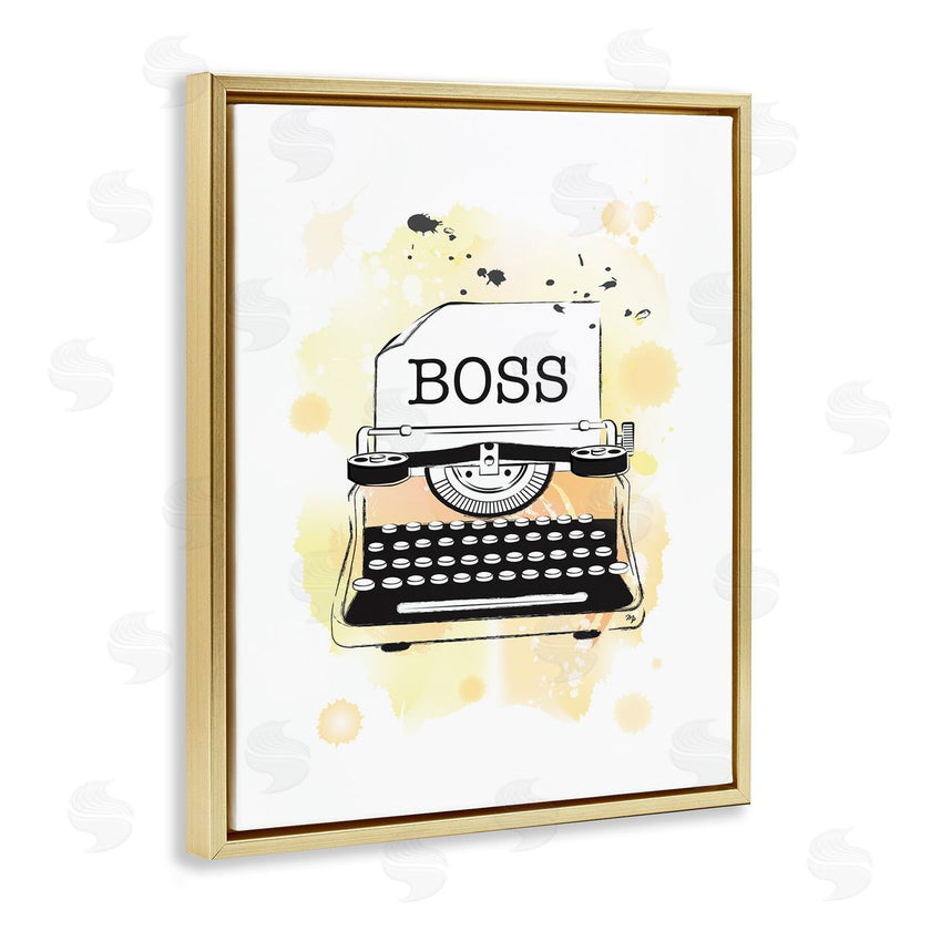 Martina Pavlova | Yellow Typewriter Boss Abstract Splash