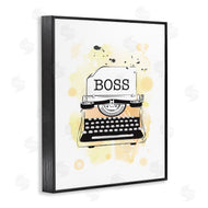Martina Pavlova | Yellow Typewriter Boss Abstract Splash