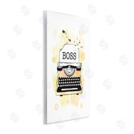 Martina Pavlova | Yellow Typewriter Boss Abstract Splash