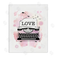 Martina Pavlova | Pink Typewriter Love Paint Splash